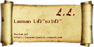 Lassan László névjegykártya