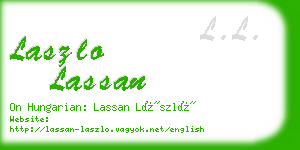 laszlo lassan business card